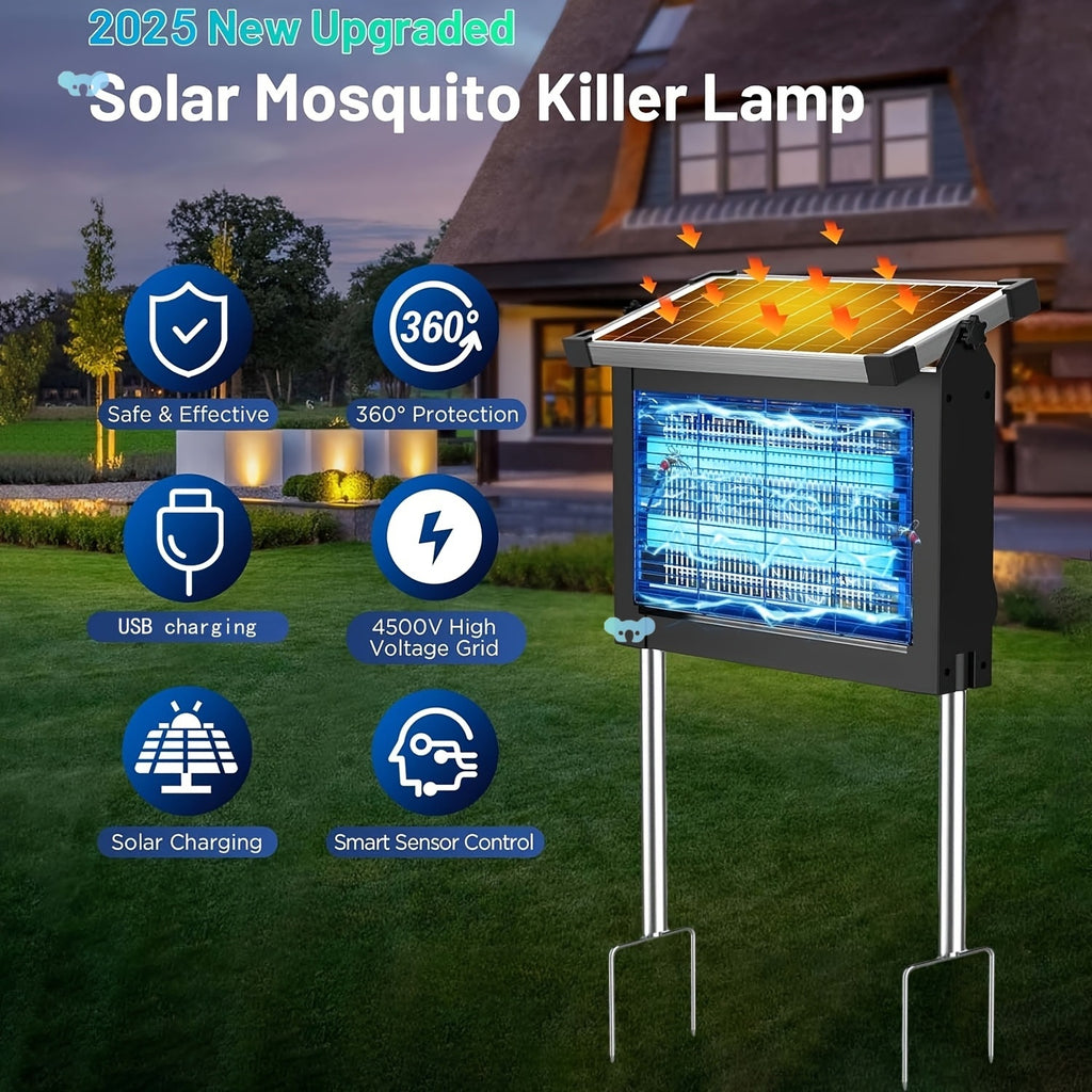 Solar Powered Bug Zapper Outdoor Bug Zapper 4500V