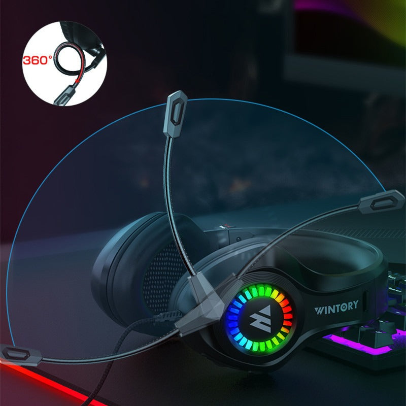 Head mounted gaming headphones luminous M3