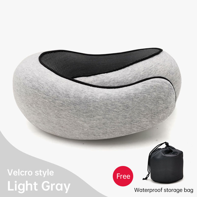 Oreiller de voyage cervical en mousse à mémoire de forme, doux, support de tête à 360°, pour la maison et les voyages