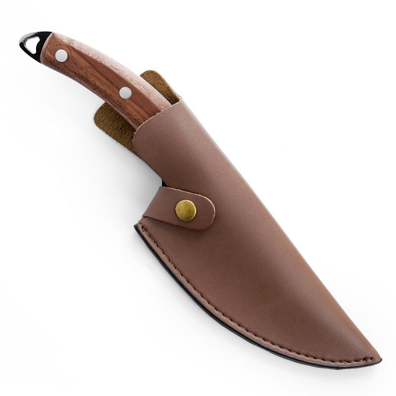 Couteau de boucher forgé 5,5'' en acier plaqué à haute teneur