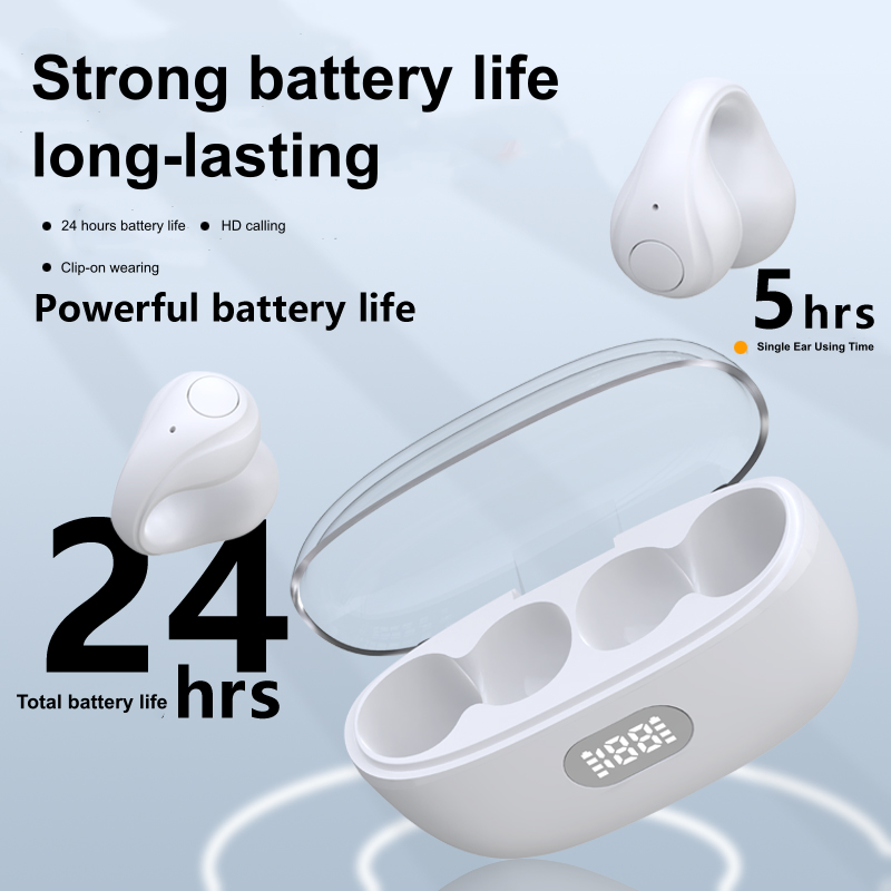 Clip-On Earbuds LED Display TWS Wireless Earphone JS352