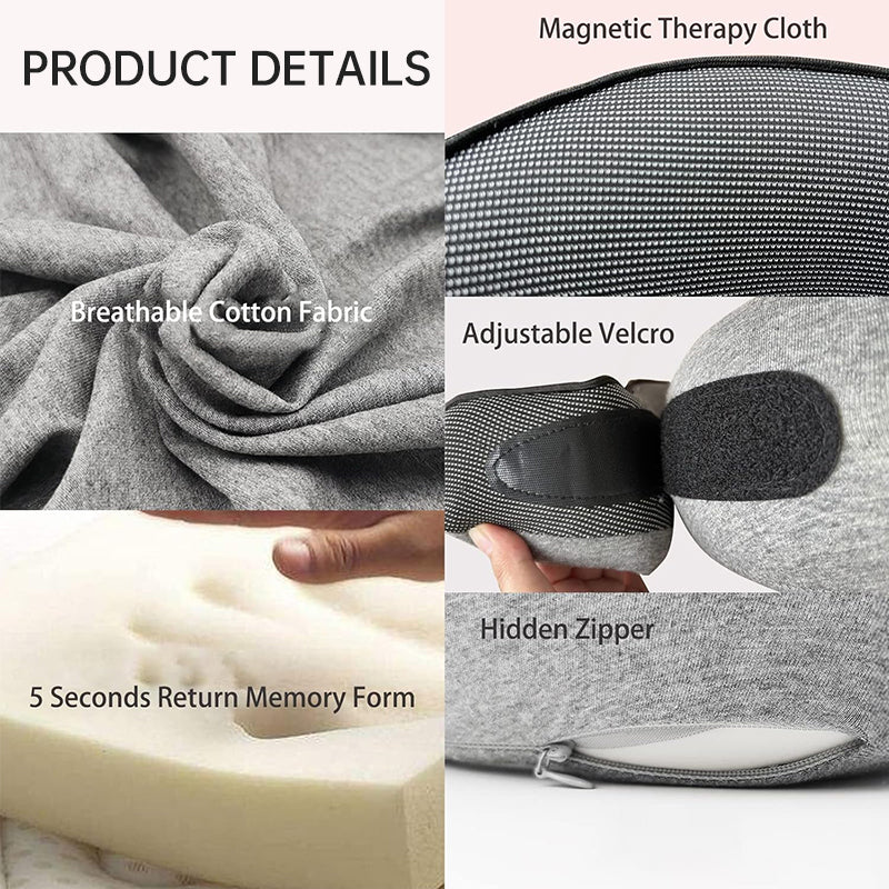 Memory Foam Neck Travel Pillow, Soft, 360° Head Support, for Home and Travel