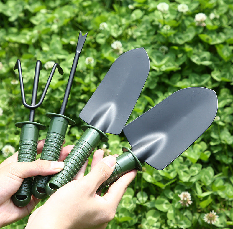 Ensemble de jardinage 4 pièces – Petite pelle à fleurs, outil de jardin domestique, pelle en métal