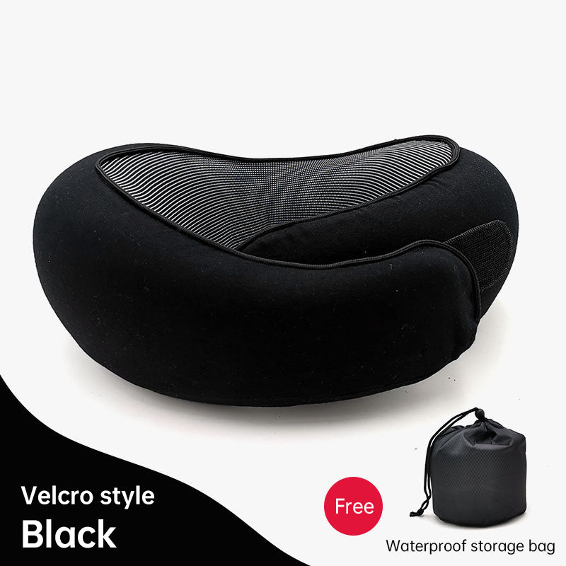 Oreiller de voyage cervical en mousse à mémoire de forme, doux, support de tête à 360°, pour la maison et les voyages