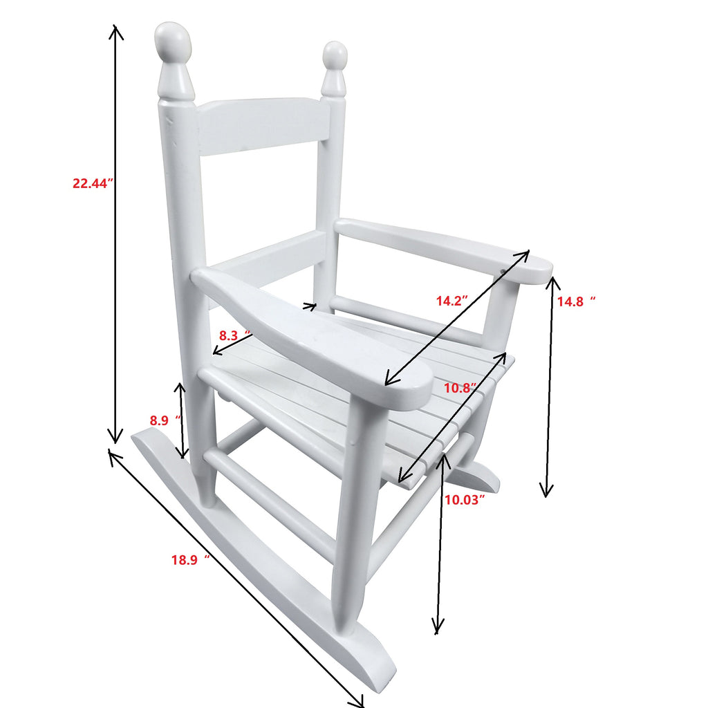 Chaise à bascule blanche - Intérieur ou Extérieur - Adaptée aux enfants - Durable