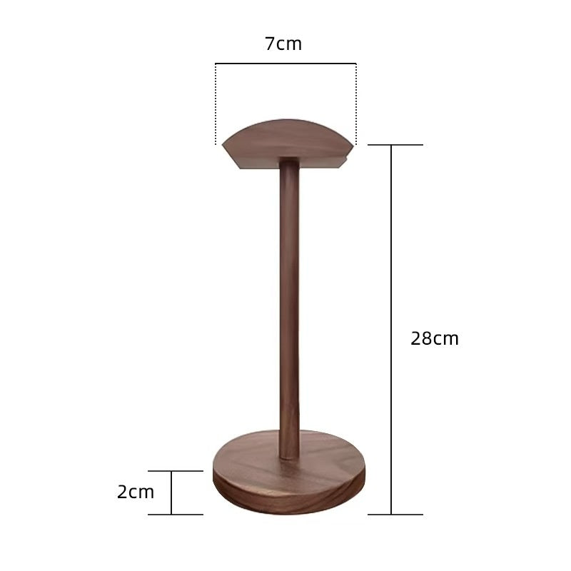Support de casque en bois avec base en bois massif