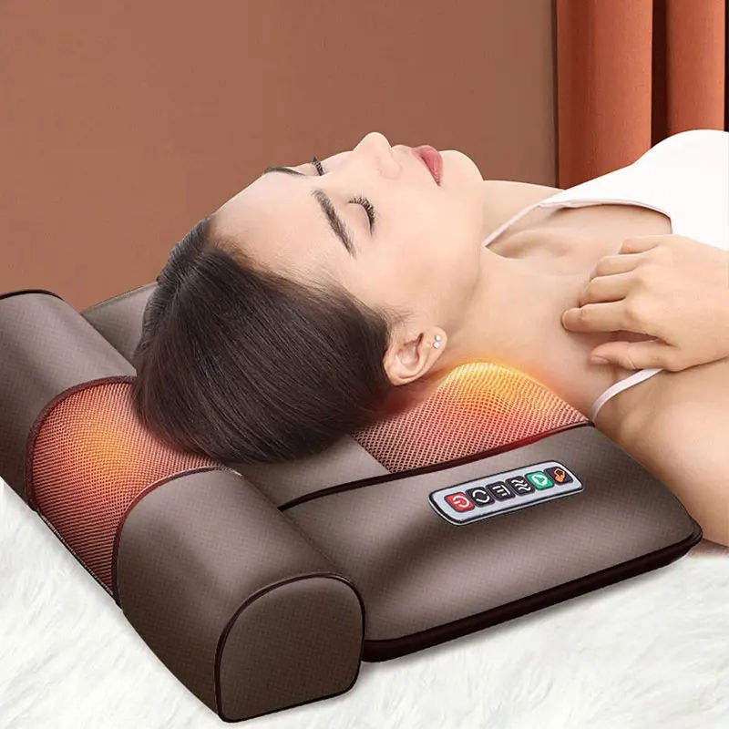 Portable Back Massage Cushion Pillow Shiatsu Neck and Back Massager with Heat