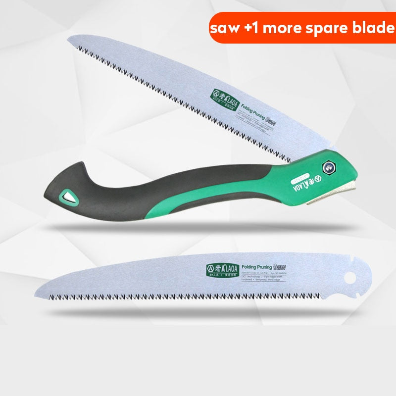 Scie pliante de camping LAOA – Sécateur portable 10 pouces, élagueur d'arbres, outil de camping pour le travail du bois et la coupe d'arbres