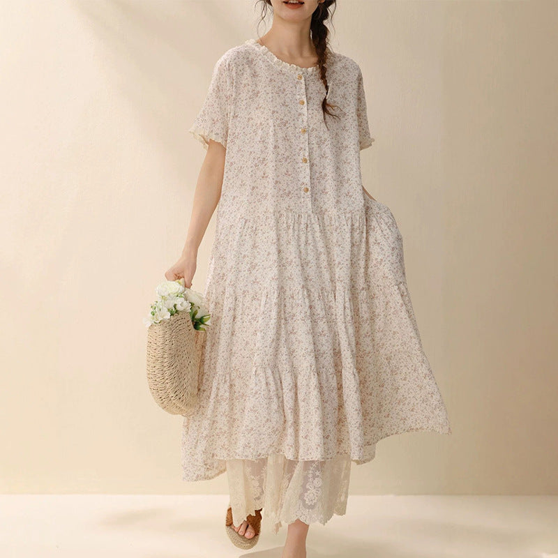 Floral short sleeved dress