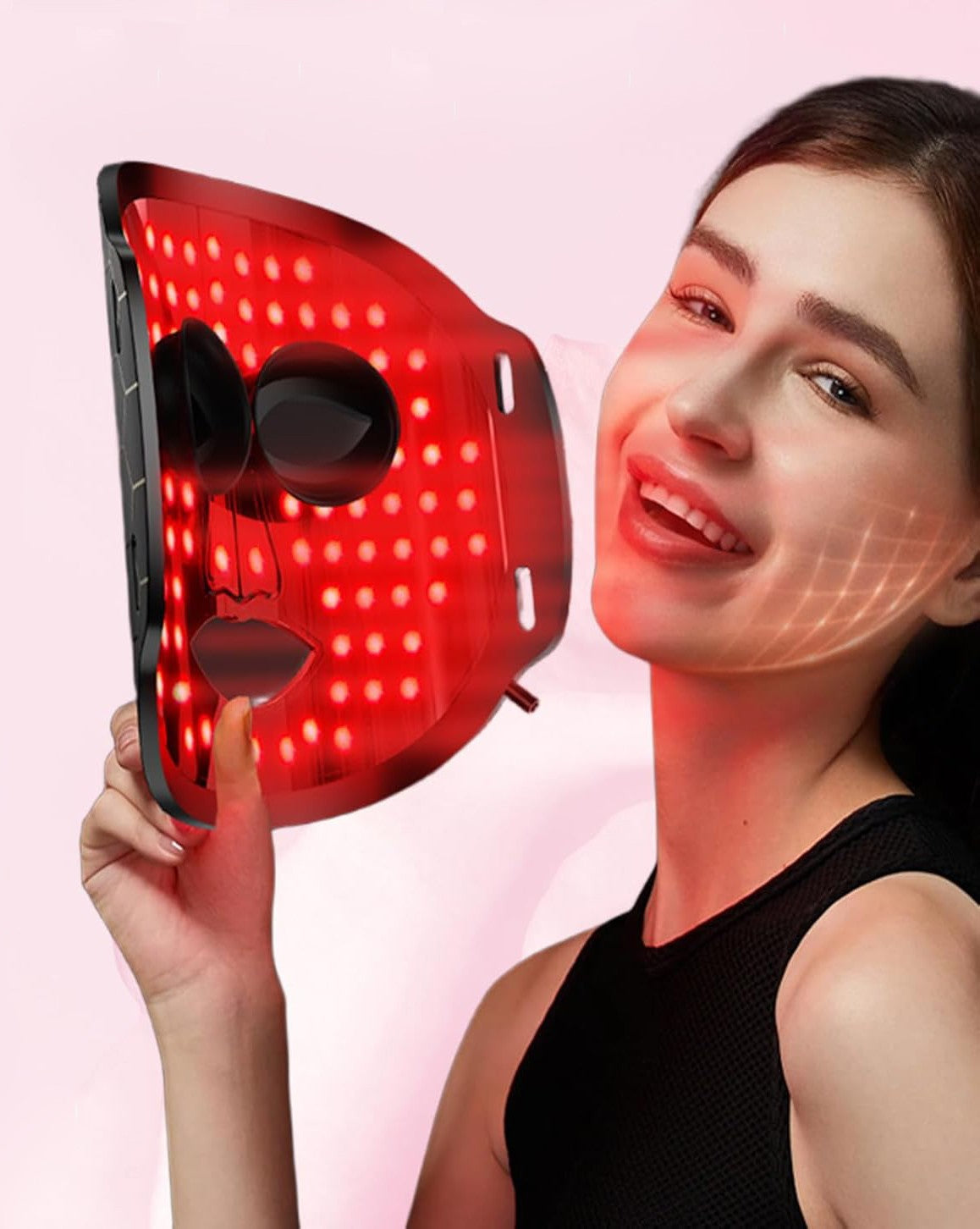 Masque de beauté en silicone à photons LED - Rajeunissement par luminothérapie