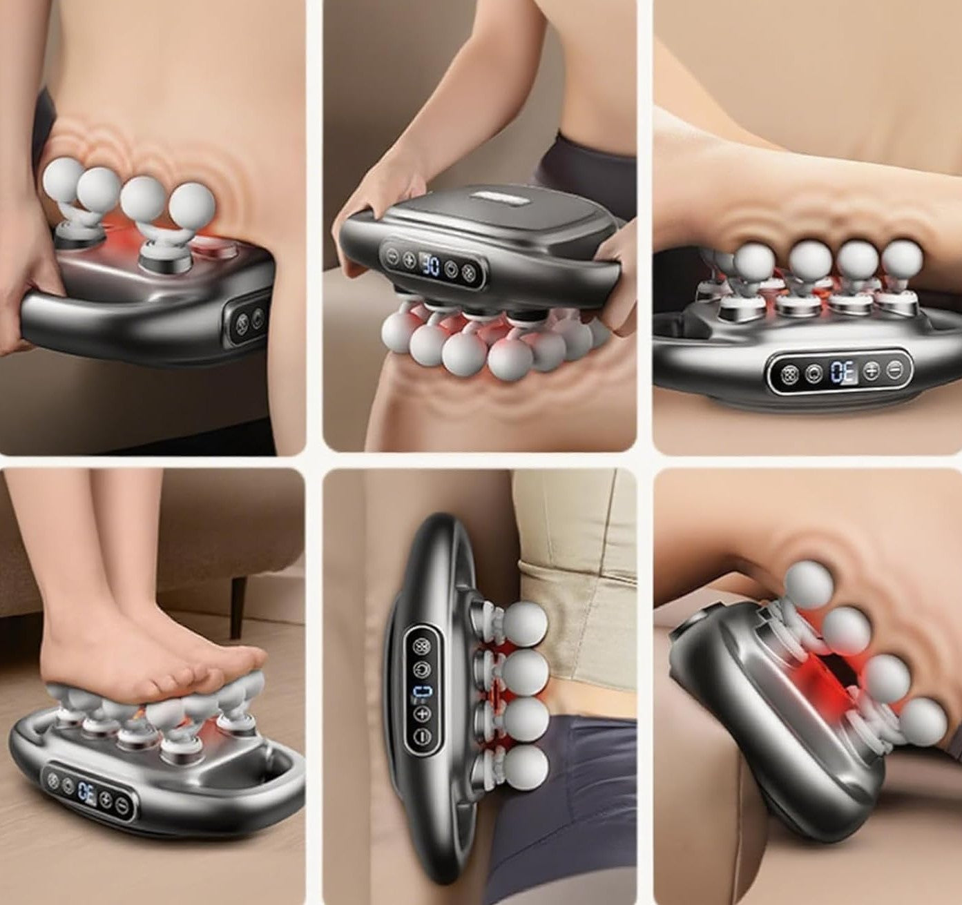 Multi head fascia massage gun