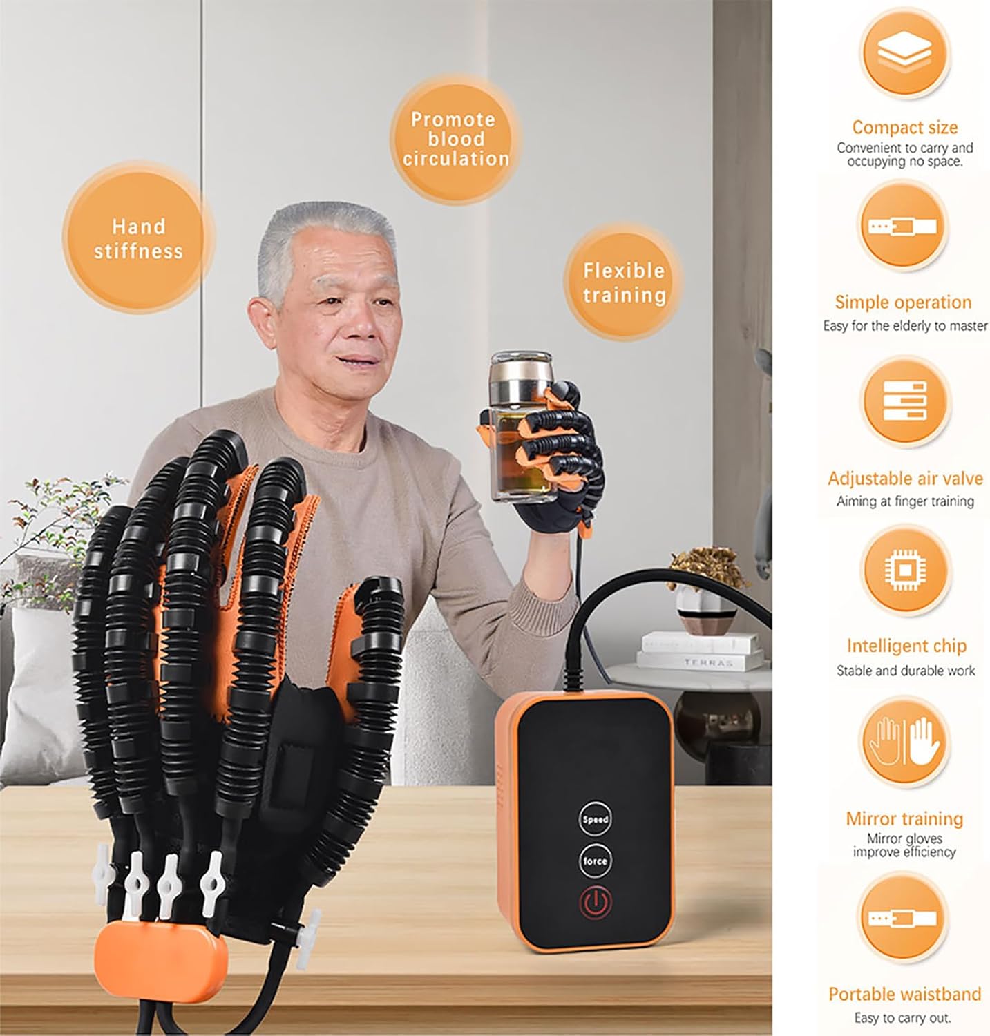 Gants robotisés d'entraînement à la rééducation
