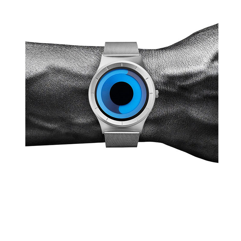 Unisex creative fashion whirlpool no pointer couple watch