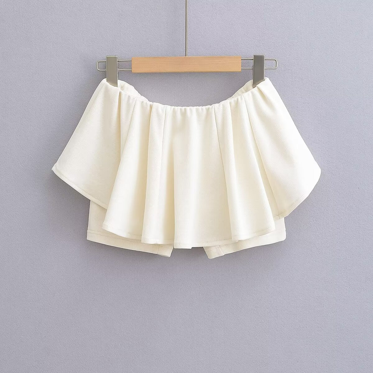 Elastic A-line short skirt