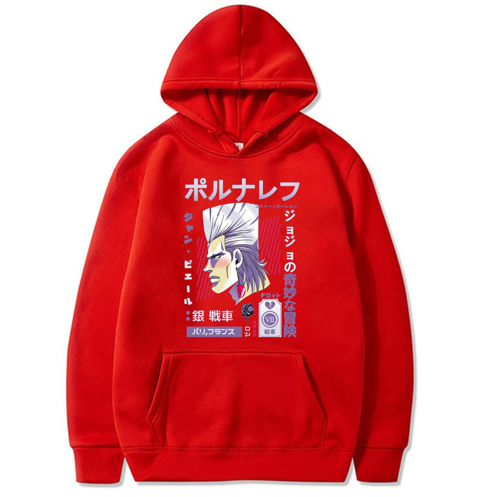 Jean-Polnareff-Stardust JOJO Adventure Hoodie, Hooded Sweatshirt