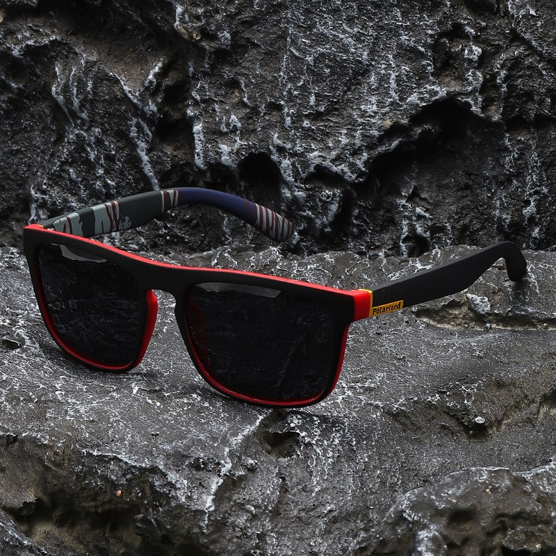 Square frame polarized glasses colorful