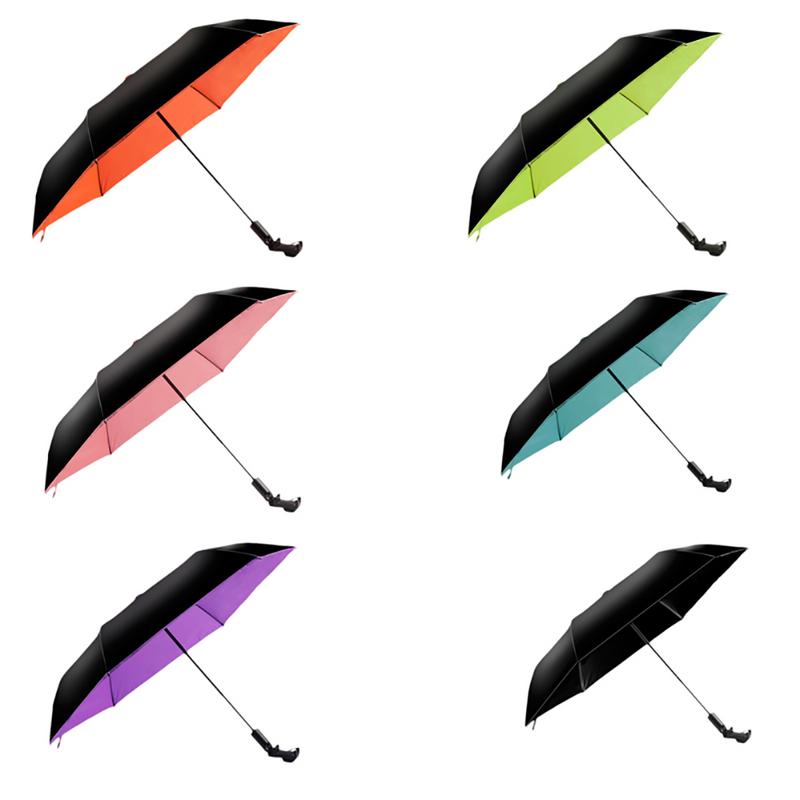 Wireless Bluetooth Selfie Tri-Folding Umbrella - Ultra-light Anti-UV Vinyl Folding Small Black Umbrella - Ultra-light Sunscreen