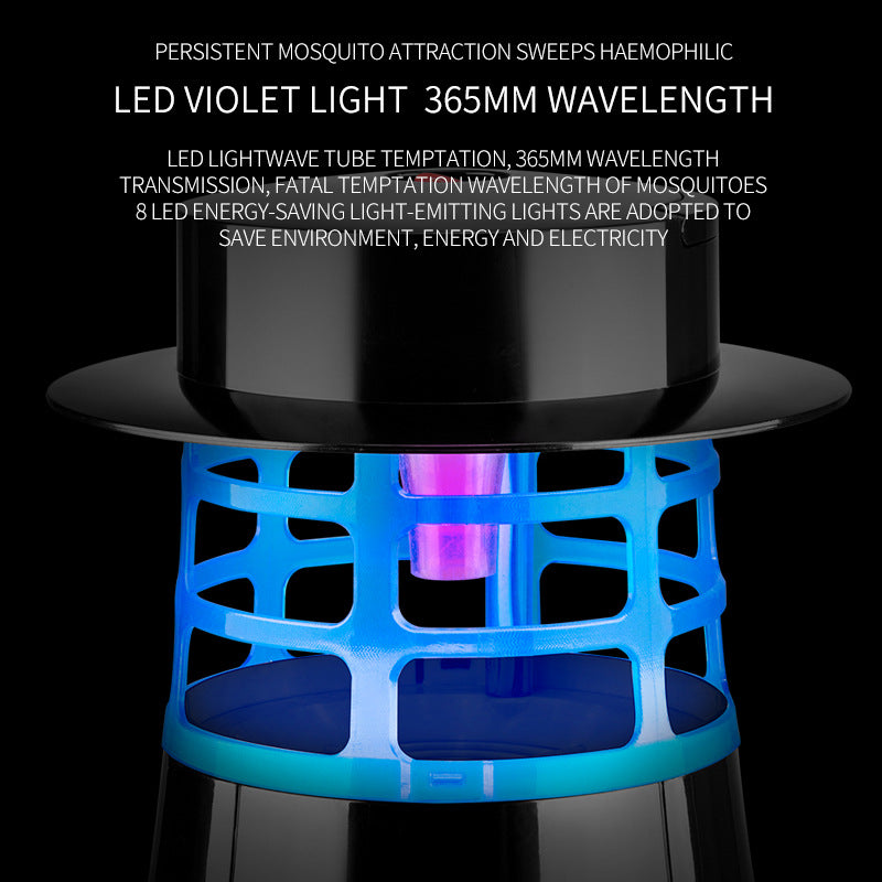 Lampe tue-mouches et tue-moustiques portable à photocatalyseur