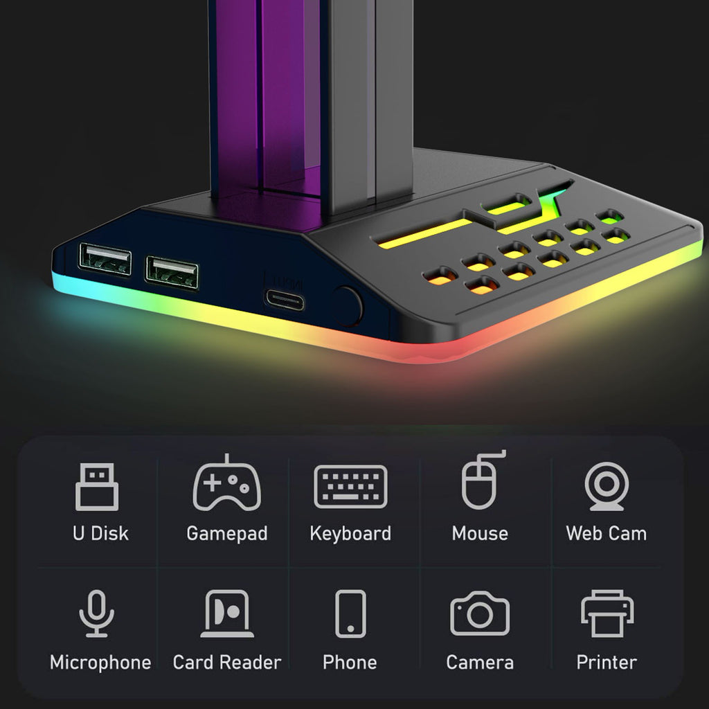Headphone holder color changing and glowing D8