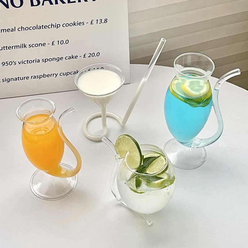 Creative Glass Cup Mug Irregular Cocktail Glasses Juice Mugs Gifts