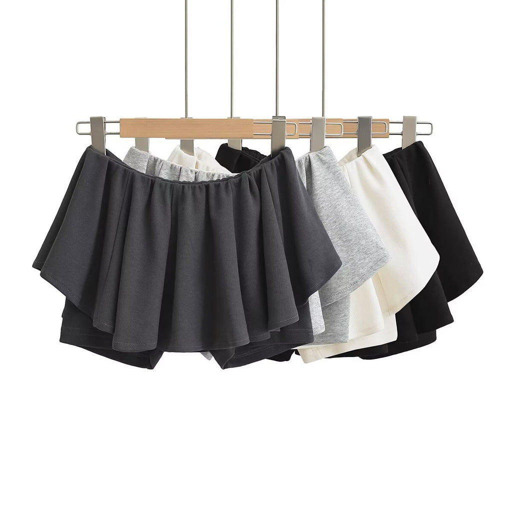 Elastic A-line short skirt
