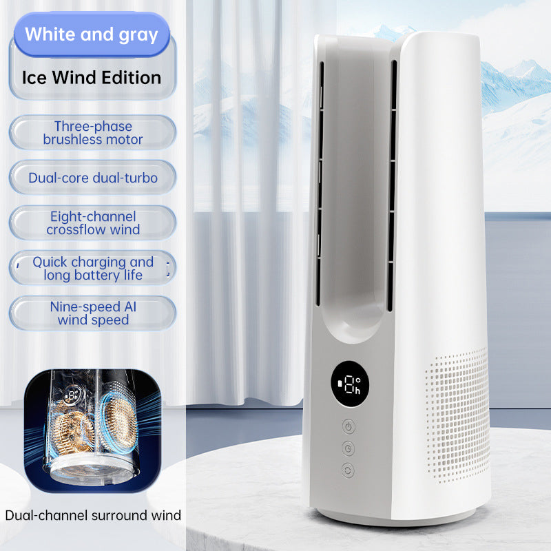 Portable Tower Fan – 6 Speeds, Mist spray