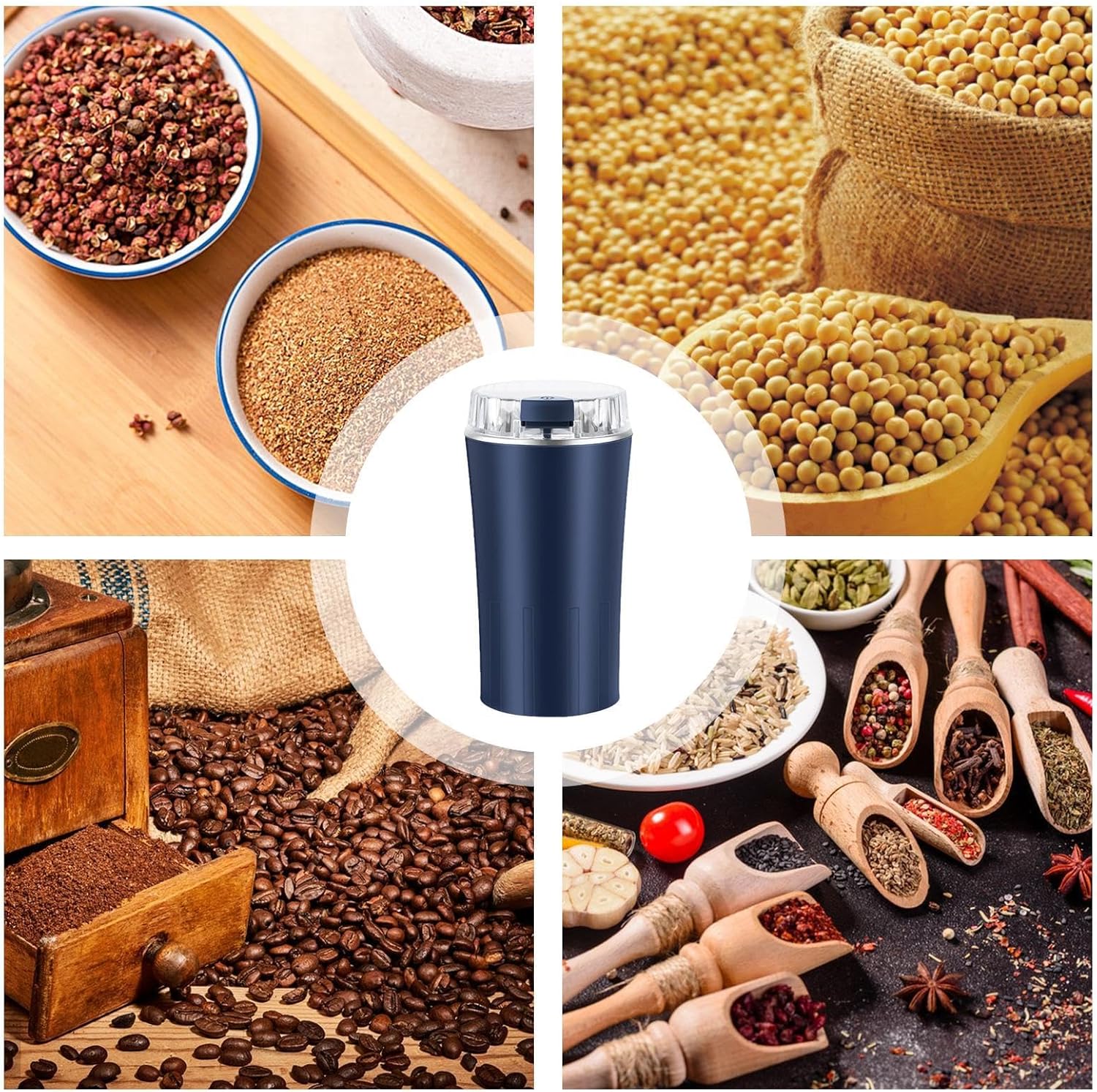 Electric Bean Grinder Multifunctional Coffee - One-Press Control Food Processor