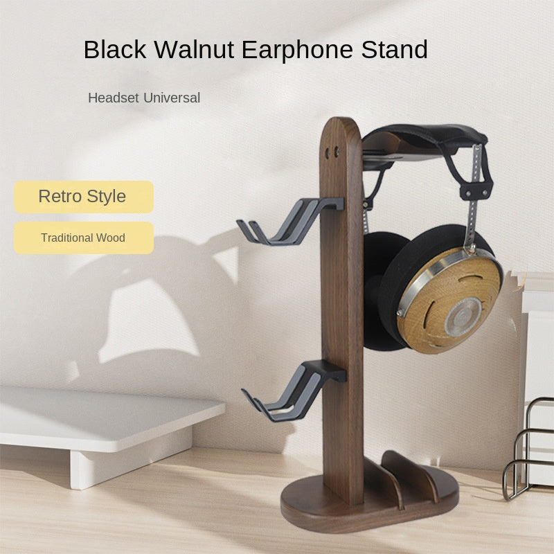 Walnut Solid Wood Headphone Stand