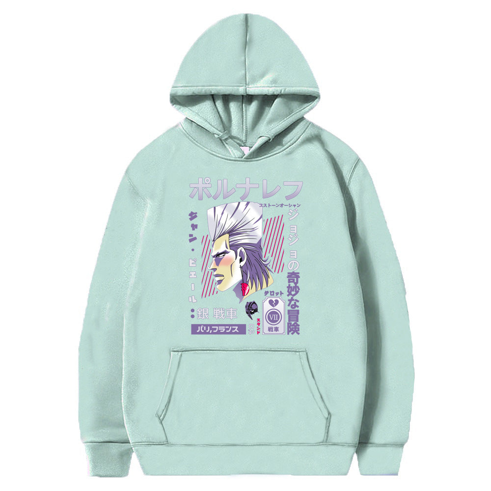 Jean-Polnareff-Stardust JOJO Adventure Hoodie, Hooded Sweatshirt