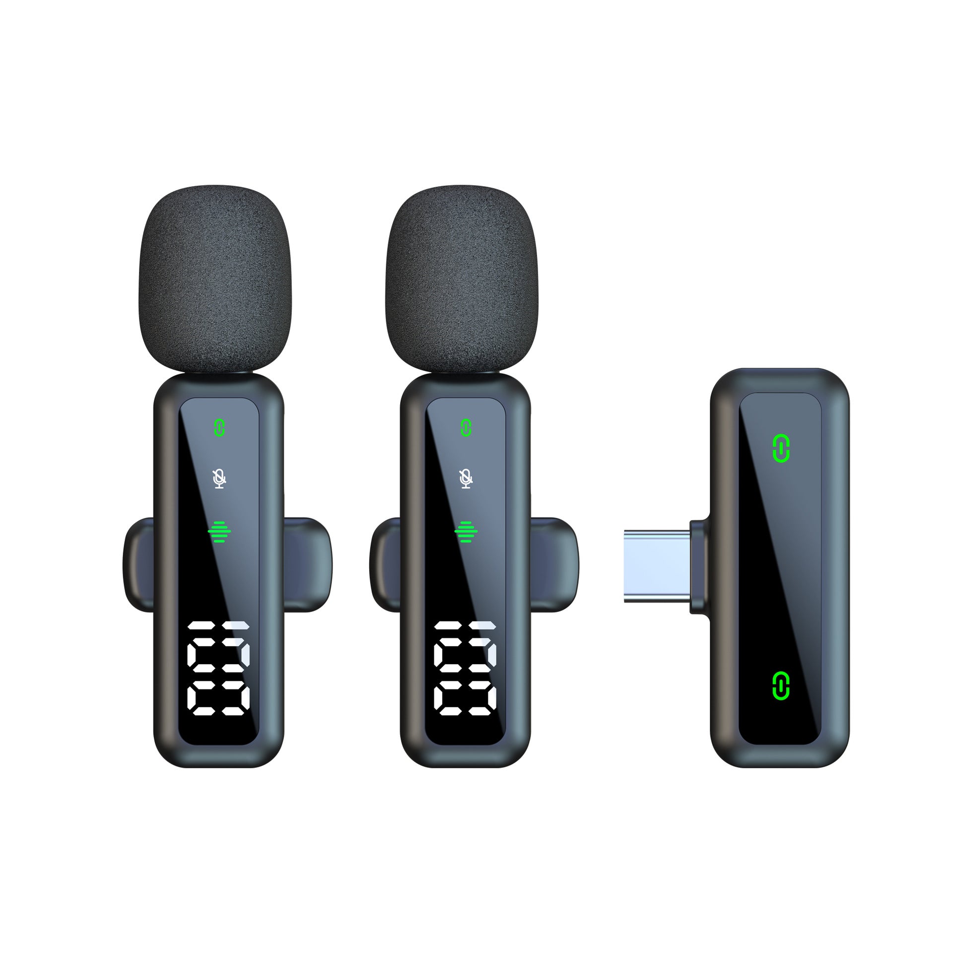 Microphone-cravate sans fil pour smartphone et ordinateur avec réduction du bruit