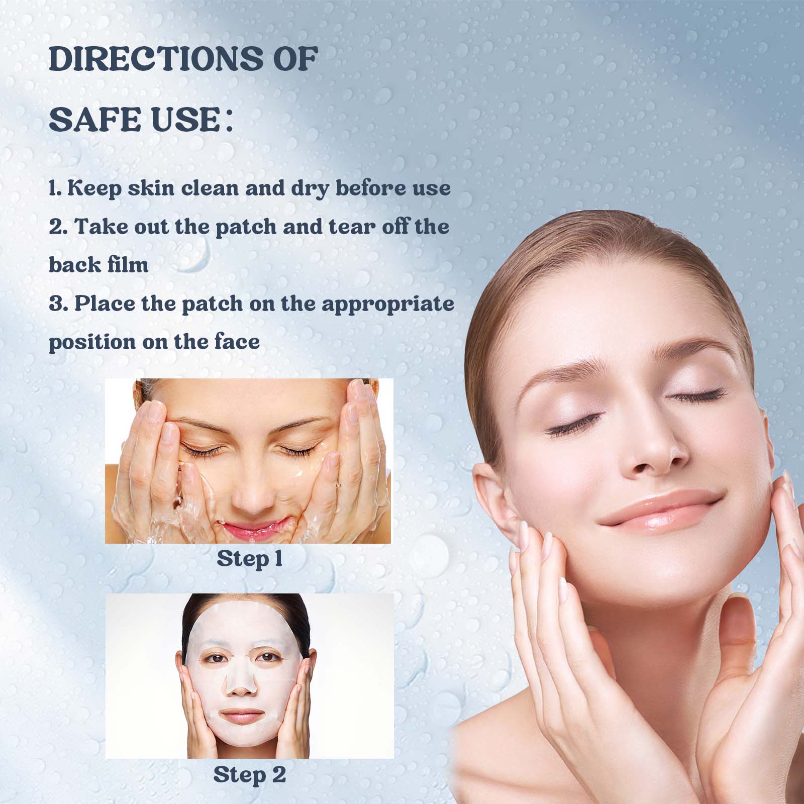 Collagen Mask Hydrates And Moisturizes Facial Skin Translucent