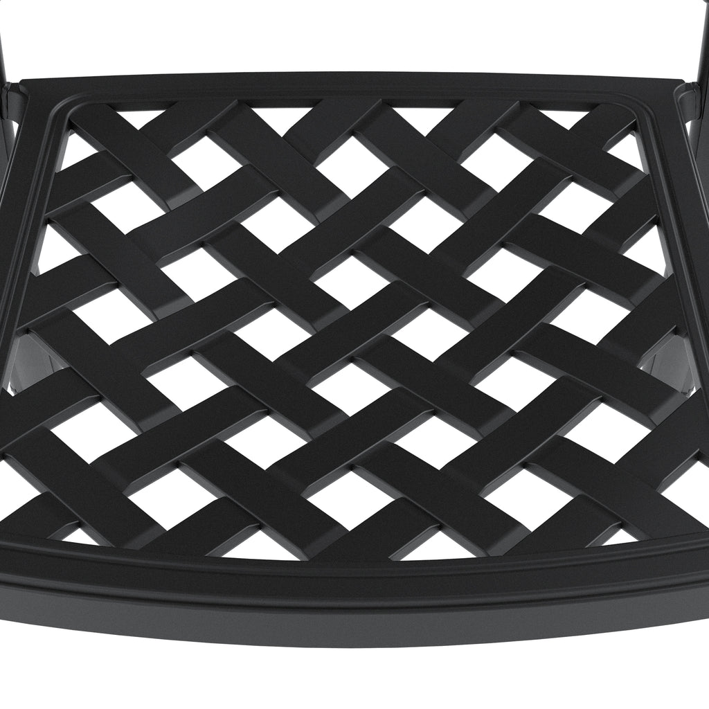 5-Pieces Set Of Cast Aluminum Patio Furniture With Cushions (In Random Colors)