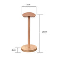 Wooden headphone stand with solid wood base