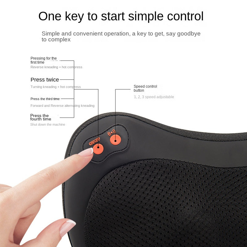 Shiatsu Massage Cushion, Heating 3 speeds multi heads