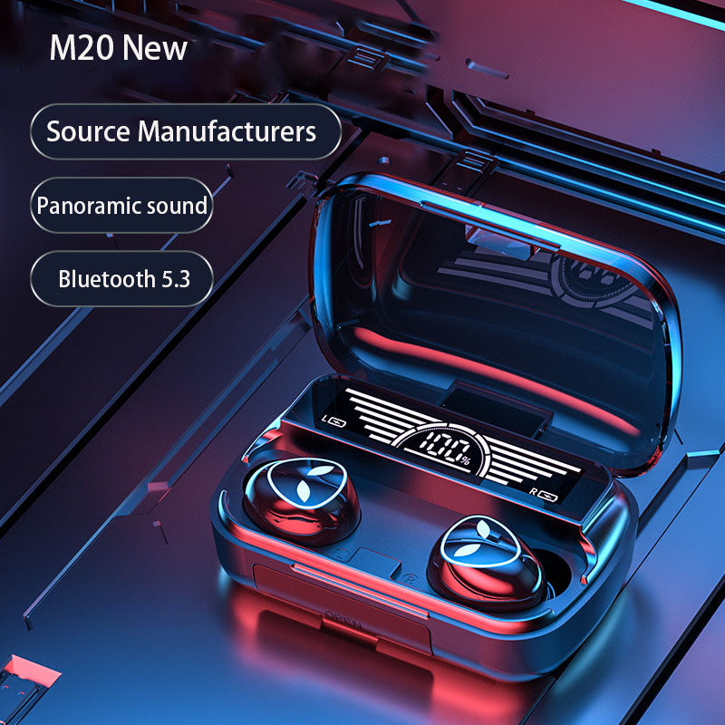 Bluetooth Headset High-Capacity TWS Binaural 5.1 Noise Cancellation F9 M10 M30