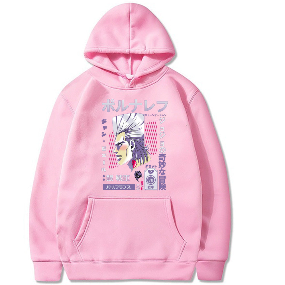 Jean-Polnareff-Stardust JOJO Adventure Hoodie, Hooded Sweatshirt