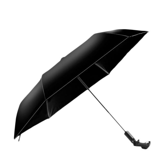Wireless Bluetooth Selfie Tri-Folding Umbrella - Ultra-light Anti-UV Vinyl Folding Small Black Umbrella - Ultra-light Sunscreen