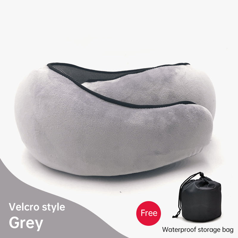 Oreiller de voyage cervical en mousse à mémoire de forme, doux, support de tête à 360°, pour la maison et les voyages
