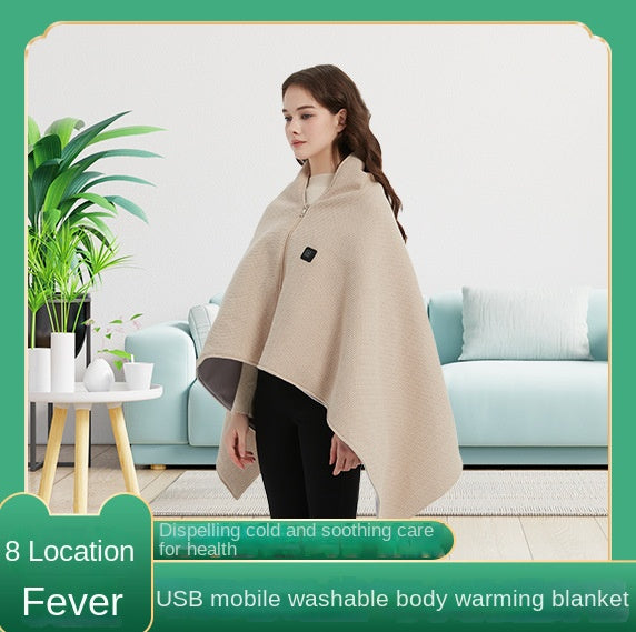 Warm Blanket USB Heated Scarf 3 Heating Levels