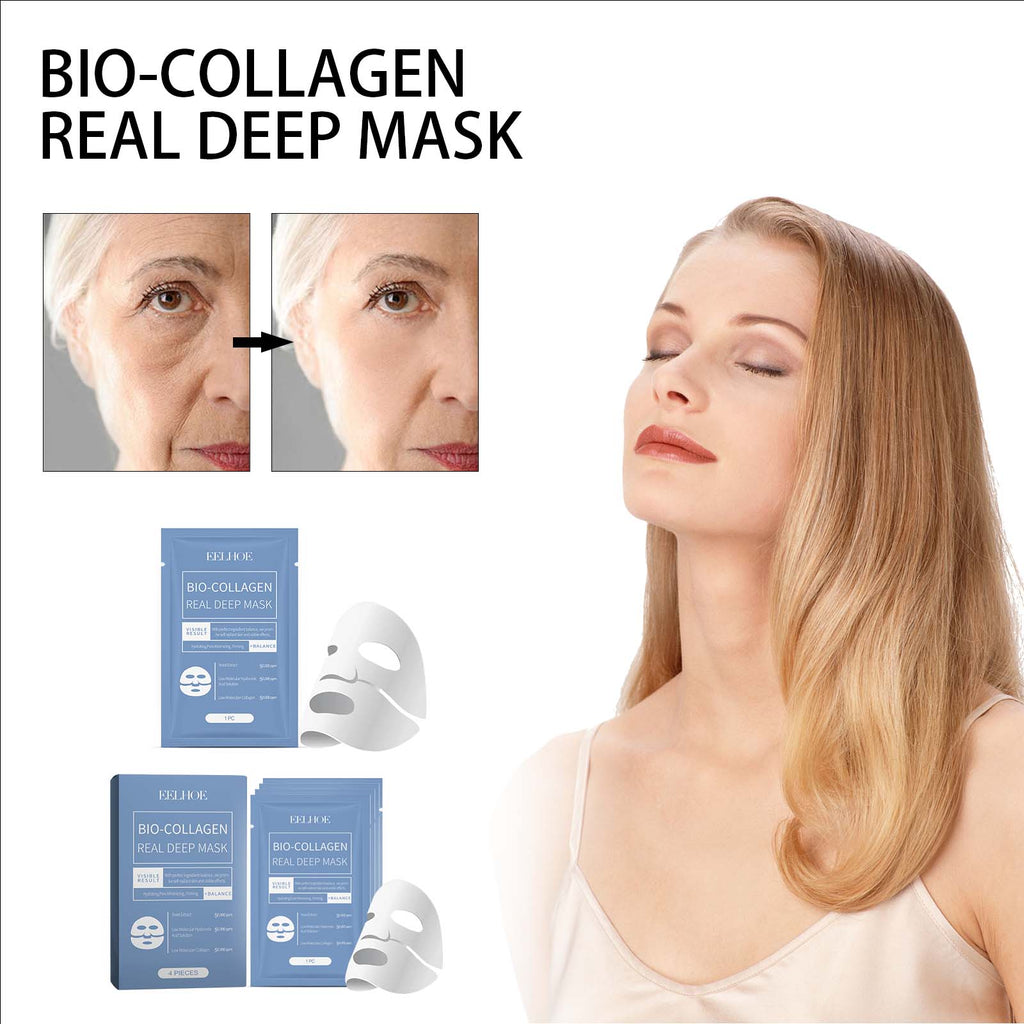 Collagen Mask Hydrates And Moisturizes Facial Skin Translucent