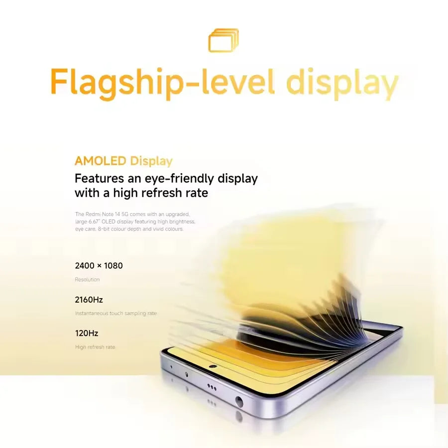 Xiaomi Redmi Note 14 5G EU Version Smartphone MTK Dimensity 7025-Ultra 6.67-inch AMOLED 120 Hz Display 108MP AI Camera NFC
