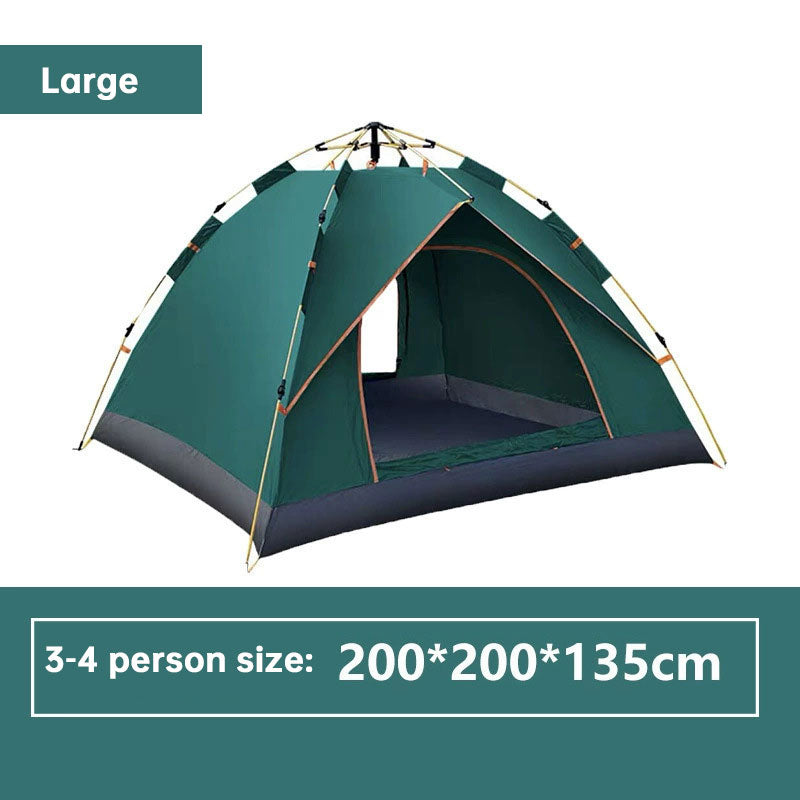 Tente de camping familiale tunnel à double couche, 2 chambres, pour 3 à 12 personnes – Imperméable, coupe-vent et résistante aux UV