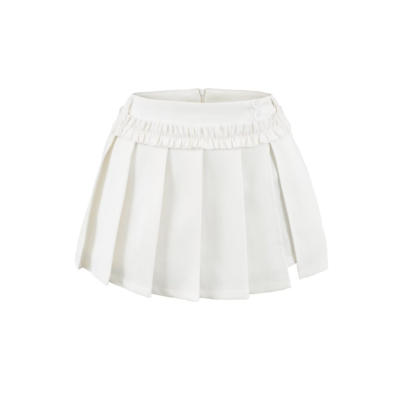 Slimming pleated short skirt