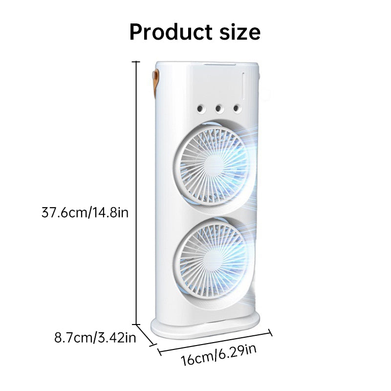 Portable USB Mini Fan with Spray Cooling – Ventilation & LED Light