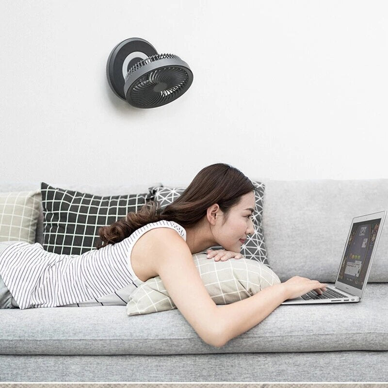 Wireless Suspension Fan Air Circulation Comfortable USB Charging Wall-Mounted Desktop Fan