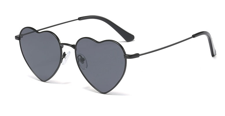 Heart Polarized Metal Sunglasses Decorative Vintage UV400