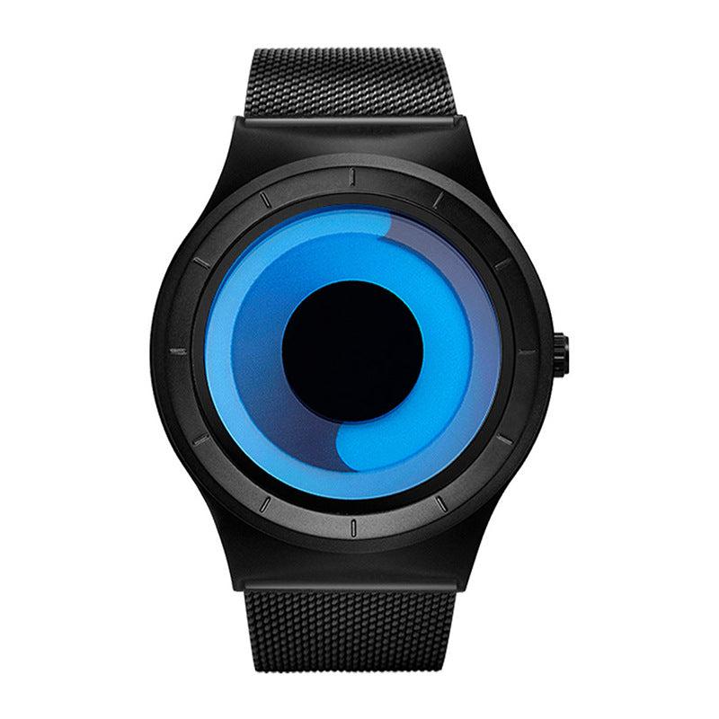Unisex creative fashion whirlpool no pointer couple watch
