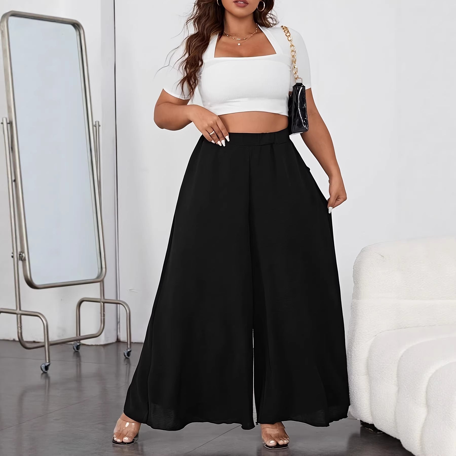 Nouveau pantalon décontracté long et ample été