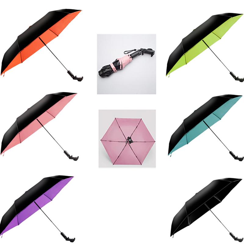 Wireless Bluetooth Selfie Tri-Folding Umbrella - Ultra-light Anti-UV Vinyl Folding Small Black Umbrella - Ultra-light Sunscreen