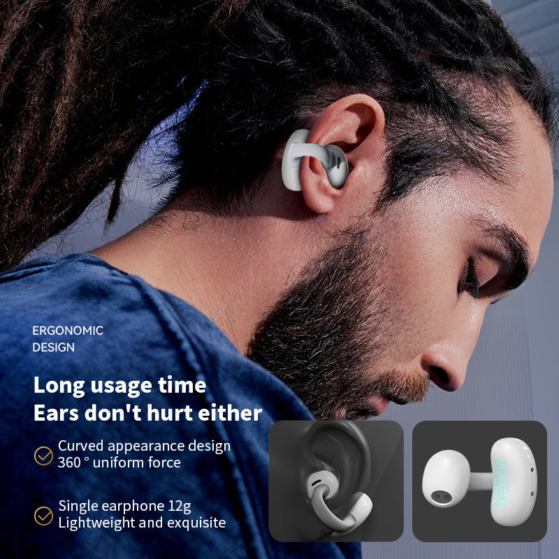 Earclip Bluetooth Earphones with High Sound Quality, Low Latency, Noise Reduction OWS